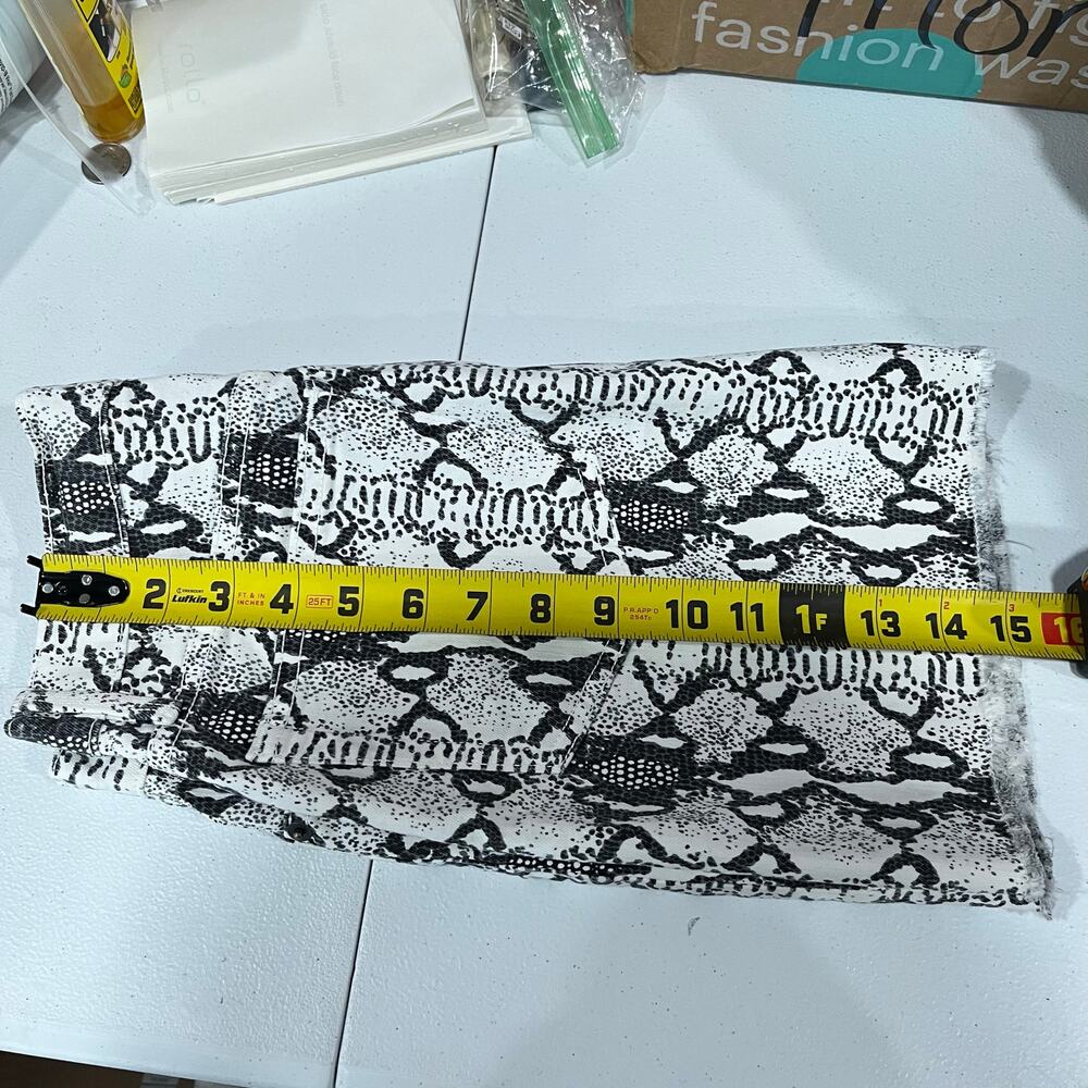 Frame Le Mini Split Front Black Python-Print Deni… - image 7